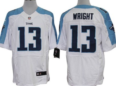 Nike Tennessee Titans #13 Kendall Wright White Elite Jerseys