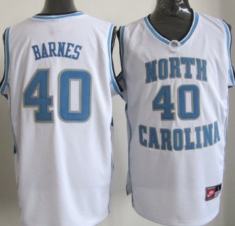 North Carolina Tar Heels #40 Harrison Barnes White Authentic Jerseys