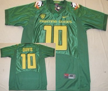 Oregon Ducks #10 D.J. Davis Green Fighting Jerseys