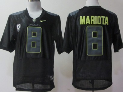 Oregon Ducks #8 Marcus Mariota 2012 Black Elite Pro Combat Jerseys