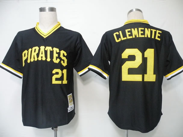 Pittsburgh Pirates #21 Clemente Black M&N Jerseys