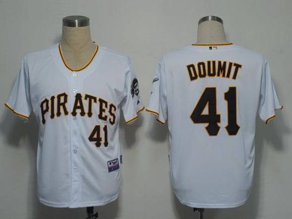 Pittsburgh Pirates #41 Doumit White Cool Base Jerseys