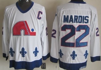 Quebec Nordiques #22 Mario Marois White Throwback CCM Jerseys