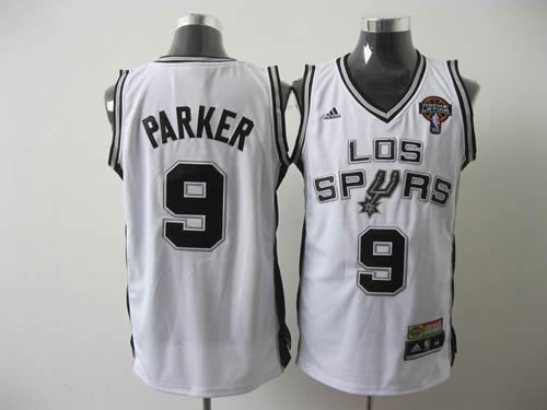 San Antonio Spurs #9 Parker White Jerseys
