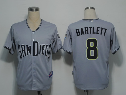 San Diego Padres #8 Bartlett Grey Cool Base Jerseys
