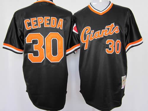 San Francisco Giants #30 Cepeda black mitchell&ness Jerseys