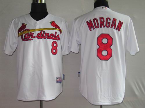 St.Louis Cardinals #8 Morgan white Jerseys