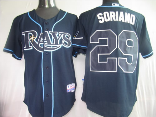 Tampa Bay Rays #29 SORIANO Dark Blue Jerseys
