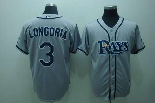 Tampa Bay Rays #3 Evan Longoria grey Jerseys