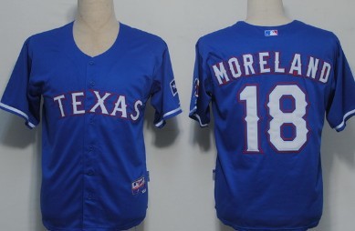 Texas Rangers #18 Horeland Blue Jerseys