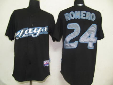 Toronto Blue Jays #24 Romero Black Jerseys