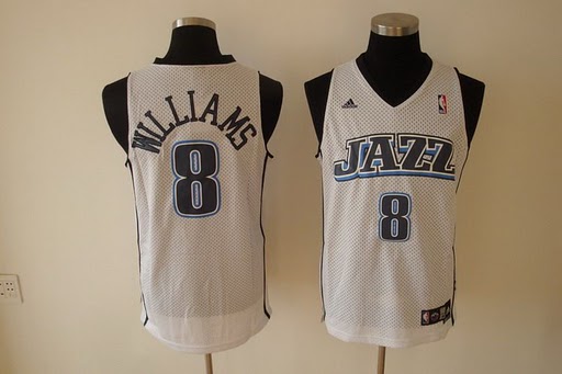 Utah Jazz #8 Deron Williams white Jerseys