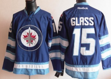 Winnipeg Jets #15 Tanner Glass 2011 Blue Jerseys