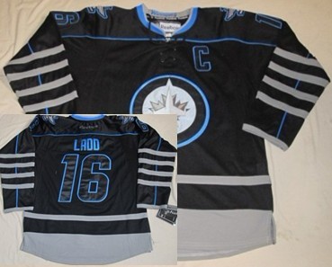 Winnipeg Jets #16 Andrew Ladd 2012 Black Ice Jerseys