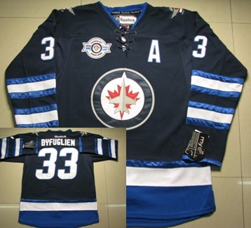 Winnipeg Jets #33 Dustin Byfuglien Blue 2012 Team Patch Jerseys