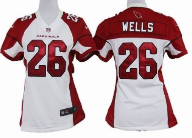 Women's Nike Arizona Cardinals #26 Chris Wells White Game Team Jerseys
