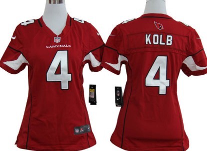 Women's Nike Arizona Cardinals #4 Kevin Kolb Red Game Team Jerseys