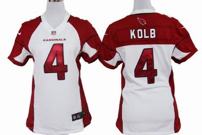 Women's Nike Arizona Cardinals #4 Kevin Kolb White Game Team Jerseys