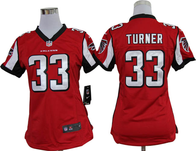 Women's Nike Atlanta Falcons #33 Michael Turner Red Game Team Jerseys