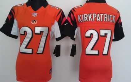 Women's Nike Cincinnati Bengals #27 Dre Kirkpatrick Orange Game Team Jerseys