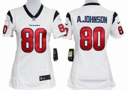 Women's Nike Houston Texans #80 Andre Johnson White Game Team Jerseys