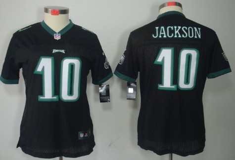 Women's Nike Limited Philadelphia Eagles #10 DeSean Jackson Black Jerseys