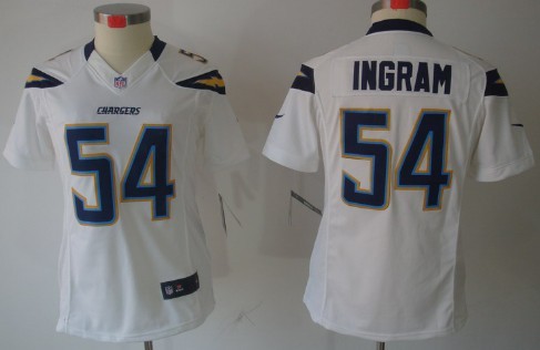 Women's Nike Limited San Diego Chargers #54 Melvin Ingram White Jesey
