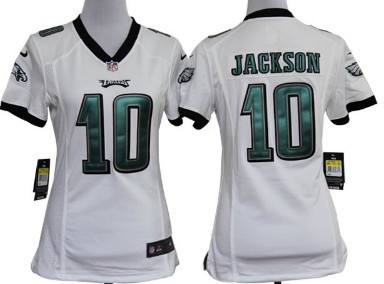 Women's Nike Philadelphia Eagles #10 Desean Jackson White Game Team Jerseys