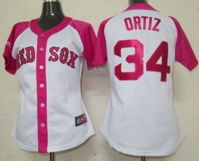 Womens Boston Red Sox #34 David Ortiz 2012 Fashion Majestic Athletic Jerseys