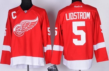 Youth Detroit Red Wings #5 Nicklas Lidstrom Red Jerseys