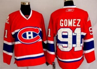 Youth Montreal Canadiens #91 GOMEZ Red Kid Jerseys