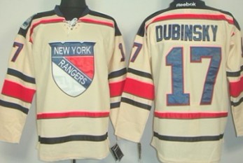 Youth New York Rangers #17 Brandon Dubinsky 2012 Winter Classic Cream Jerseys