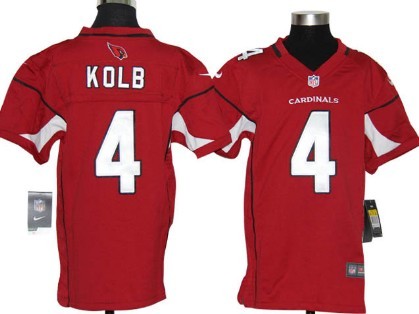 Youth Nike Arizona Cardinals #4 Kevin Kolb Red Game Jerseys