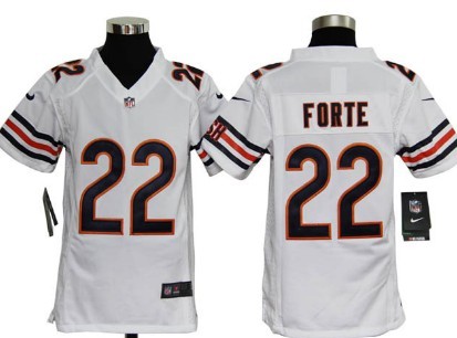 Youth Nike Chicago Bears #22 Matt Forte White Game Jerseys