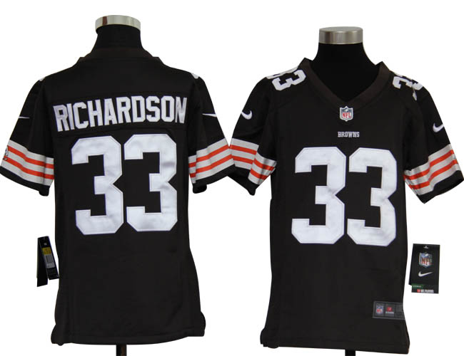 Youth Nike Cleveland Browns #33 Trent Richardson Brown Game Jerseys