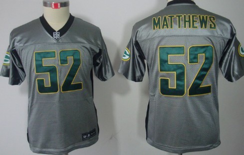 Youth Nike Green Bay Packers #52 Clay Matthews Gray Jerseys