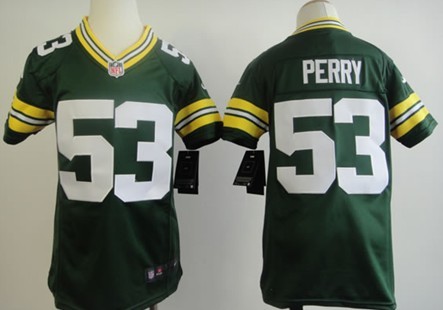 Youth Nike Green Bay Packers #53 Nick Perry Green Game Jerseys