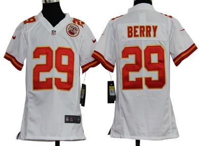 Youth Nike Kansas City Chiefs #29 Eric Berry White Game Jerseys