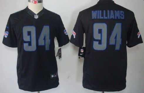 Youth Nike Limited Buffalo Bills #94 Mario Williams Black Impact Jerseys