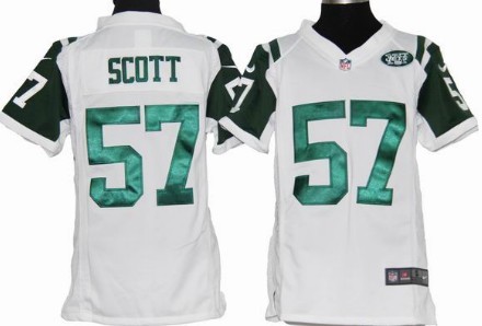 Youth Nike New York Jets #57 Bart Scott White Game Jerseys