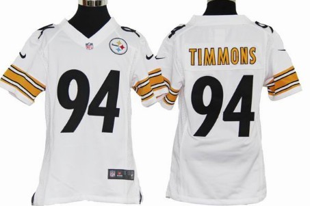 Youth Nike Pittsburgh Steelers #94 Lawrence Timmons White Game Jerseys