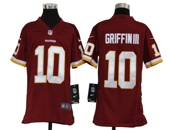 Youth Nike Washington Redskins #10 Robert Griffin III Red Game Jerseys