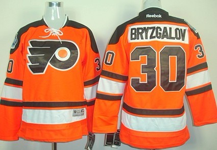 Youth Philadelphia Flyers #30 Ilya Bryzgalov 2012 Winter Classic Orange Jerseys
