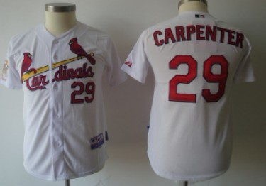 Youth St.Louis Cardinals #29 Chris Carpenter 2011 World Series White Jerseys