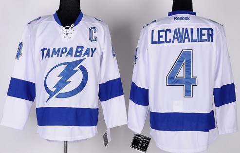 Youth Tampa Bay Lightning #4 Vincent Lecavalier New White Jerseys