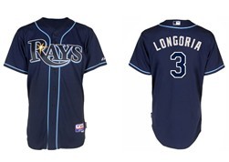 Youth Tampa Bay Rays #3 Longoria Navy Blue Jerseys