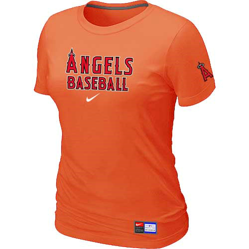 Anaheim Angeles Nike Women's Orange Short Sleeve Practice T-Shirt