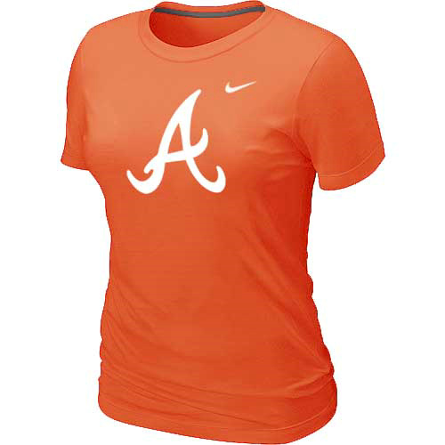 Atlanta Braves Heathered Nike Women's Orange Blended T-Shirt