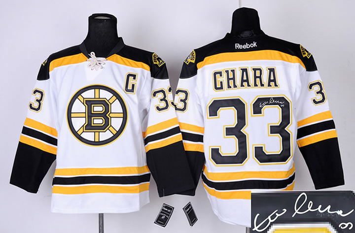 Boston Bruins #33 Chara White Signature Edition Jerseys