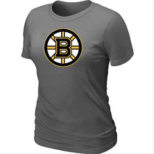 Boston Bruins Big & Tall Women's Logo D.Grey T-Shirt